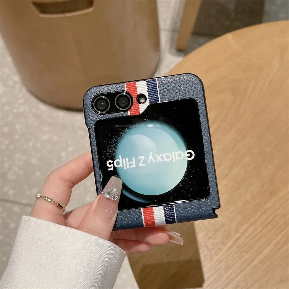 Litchi Leather Case for Samsung Galaxy Z Flip - Premium Mobile Phone Cases from Dressmycell.com - Just $22! Shop now at Dressmycell.com Litchi Leather Case for Samsung Galaxy Z Flip - Premium Mobile Phone Cases from Dressmycell.com - Just $22! Shop now at Dressmycell.com